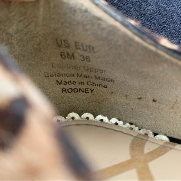 Sam Edelman Leopard Print Calf Hair Rodney D'orsay Flats - Picture 5 of 6